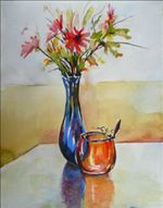  "Arrangement with a Blue Vase"